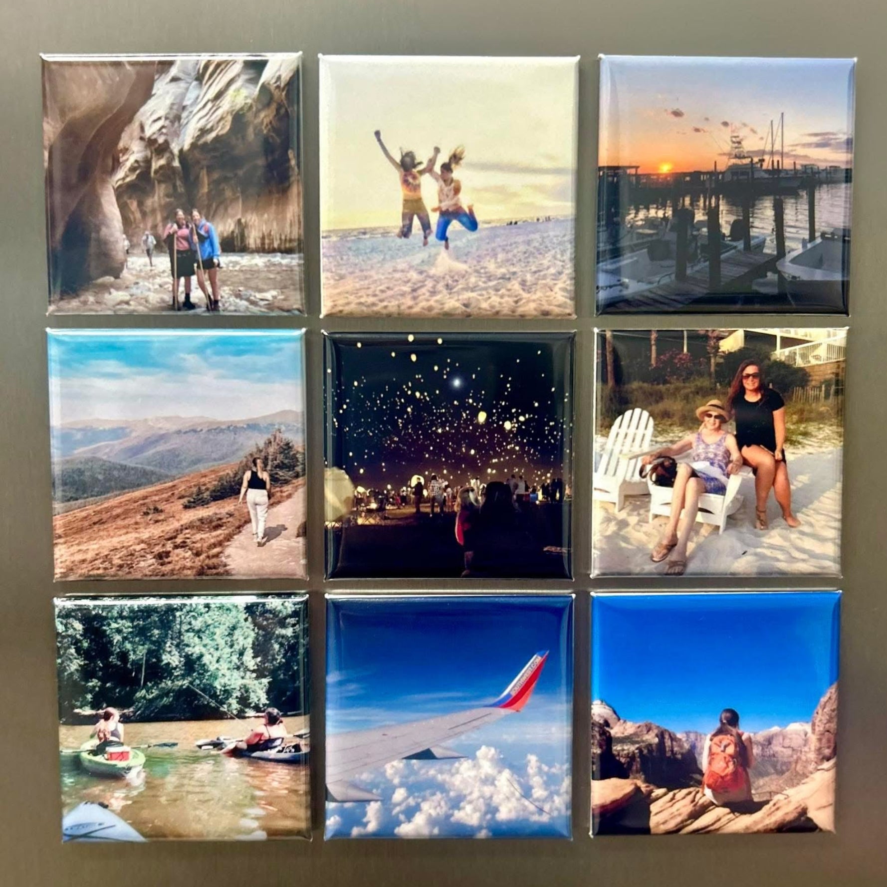 CUSTOM PHOTO MAGNETS - Set of 9